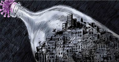 كاريكاتير صحيفة سعودية.. كورونا يحول العالم إلى زجاجة مغلقة