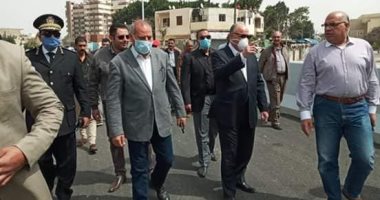 محافظ القاهرة يتفقد محور روسكى رمسيس المرورى ونسب التنفيذ بجسر السويس.. صور