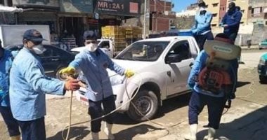مجلس مدينة العريش ينتهى من تعقيم الأسواق ويدعو لعدم التزاحم والالتزام بالحظر