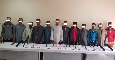 ضبط 14 قطعة سلاح خلال حملة أمنية بمركز الغنايم بأسيوط