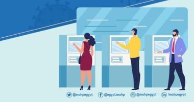 "الصحة" تنشر الطريقة الصحيحة لاستخدام ماكينات الصراف الآلى للوقاية من كورونا