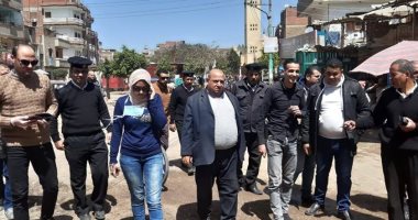 حملة مكبرة لمنع إقامة الأسواق المخالفة بمدينة كفر شكر بالقليوبية