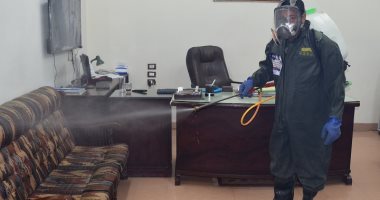 صور .. تعقيم كليات ومبانى جامعة بنى سويف لمواجهة كورونا 