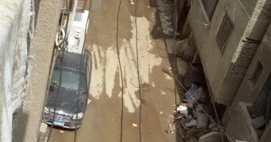 شكوى من غرق شارع عمر بن الخطاب بمياه الصرف الصحى فى الجيزة