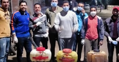 لمواجهة كورونا.. شباب قرية بتبس بالمنوفية يتطهرون القرية يومياً
