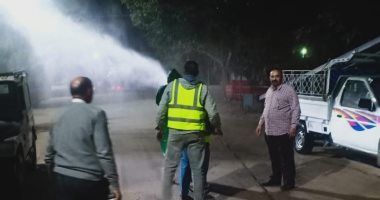 القليوبية تستغل أوقات الحظر لتطهير شوارع المدن ضد كورونا