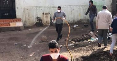 شباب كفر بنى سالم بالدقهلية يطهرون الشوارع ضد فيروس كورونا