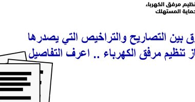 جهاز مرفق الكهرباء يوضح الفرق بين التصاريح والتراخيص الصادرة منه
