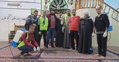 شباب الحواتكة باسيوط ايد واحده فى حملة تطهير القرية من كورونا 