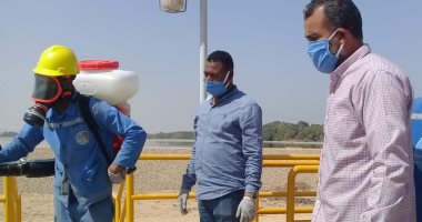 صور.. تطهير وتعقيم محطة معالجة الصرف الصحي بالحبيل وشبكة مياه الأقالته