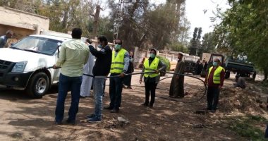 تطهير شوارع قرية صفط تراب والمصالح الحكومية بالمحلة