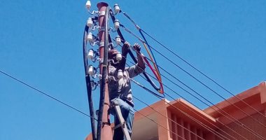 صور.. مدينة الطود بالأقصر تنهى تركيب 120 عمود إنارة للقرى الأكثر احتياجًا 