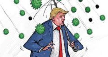 كاريكاتير كويتى يسلط الضوء على تفشى كورونا بين سكان الولايات المتحدة 