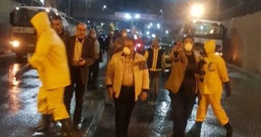 صور.. تطهير وتعقيم شارع 45 وطريق الطابية شرق الإسكندرية