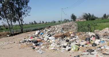 شكوى من تراكم القمامة فى الطريق الواصل بين كفر دميره وقرية دميره مركز طلخا بالدقهلية