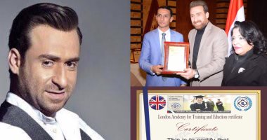نضال الشافعى ينال الدكتوراه الفخرية فى مجال الفنون من منظمة الضمير العالمى 