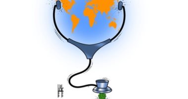 كاريكاتير صحيفة إماراتية.. العالم يبحث عن لقاح لكورونا 
