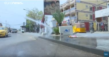 شاهد.. تعقيم شوارع مدينة الصدر العراقية