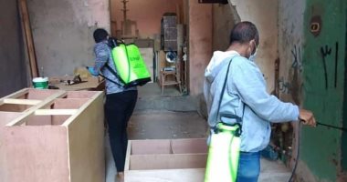 تطهير المنشآت العامة ووسائل المواصلات توزيع ملصقات بسفاجا ورأس غارب..صور