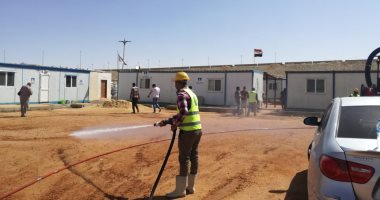 الإسكان ترفع شعار تطهير وتعقيم المشروعات والمواقع الخدمية بالمحافظات.. العاصمة الإدارية والعلمين فى المقدمة.. مياه القليوبية تطهر مكاتب البريد ومراكز الشرطة.. وشركة أسيوط تبدأ بالمنشآت العامة للوقاية من كورونا