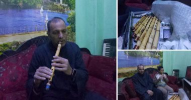 صور.. عازف "الغاب" يؤكد أن التعامل مع "الناى" مش نفخ والسلام و"لازم الآلة تكون بتحبك".. "عم عطا الله": ياسين التهامى منشد له قيمة كبيرة.. واجهت صعوبات كبيرة فى بداية عملى وواجهت السلفيين ونجحت فى دراسة الموسيقى