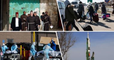  صور.. العالم هذا الصباح.. مركبة الفضاء MS-16 الدولية مثبتة على لوحة الإطلاق قبل الانطلاق.. الصلاة من أجل مرضى العالم على طريق الآلام الخالى قبل عيد القيامة.. فيروس كورونا الوبائى يواصل زحفه لدول العالم