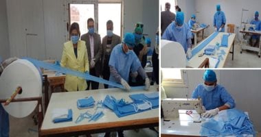 رحلة صناعة الكمامات بورش جامعة بنها.. نائب رئيس الجامعة بخدمة المجتمع: نستهدف صناعة 50 ألفا.. ومفيش مواطن إلا وهيكون لابس كمامة من تصنيع الجامعة.. وعميد تربية نوعية: تم استغلال معدات الكلية لانطلاق الورشة.. صور