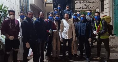 صور.. تطهير قرية ناهيا بالجيزة بالجهود الذاتية للوقاية من فيروس كورونا