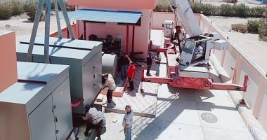 تشغيل محطات الصرف الصحى بمنطقتى محاويش والإنتر بعد تركيب أكشاك الكهرباء الجديدة..صور