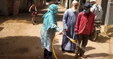 تطهير مدينة منوف للوقاية من أخطار وباء عدوى فيروس كورونا المستجد