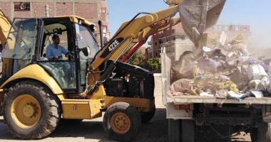 رفع 20 طن قمامة ومخلفات صلبة وتنظيف الشوارع بقرى مركز سوهاج