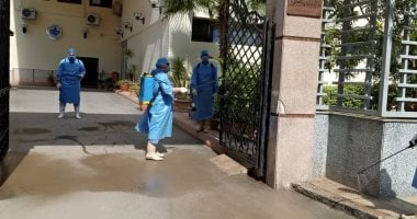 قارئ يشارك بصور تعقيم و تطهير مركز الجهاز الهضمى في جامعة المنصورة