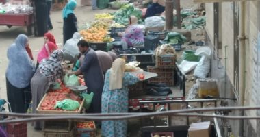 أهالى قرية أبشيش بالمنوفية يشكون من إقامة سوق وسط الطريق الرئيسى