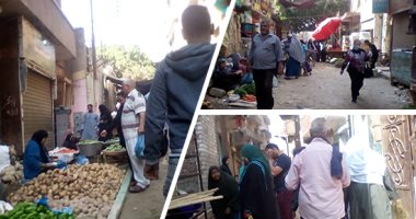 سوق الحبشى بالمنيا لا يعترف بكورونا.. زحام شديد يوميا يهدد بإفساد جهود مكافحة الفيروس.. بائعون متلاصقون فى شارع 3 أمتار وغياب الإجراءات الوقائية عن المواطنين.. والأهالى يطالبون بآلية لمنع التكدس.. صور و فيديو