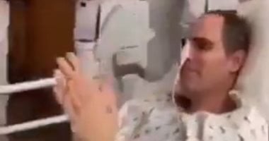 شاهد لحظة احتفال مستشفى فى بلجيكا بطبيب فلسطينى تعافى من كورونا
