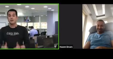 حازم إمام يكشف عبر  لايف اليوم السابع عن مسلسلات يتابعها فى الحظر 