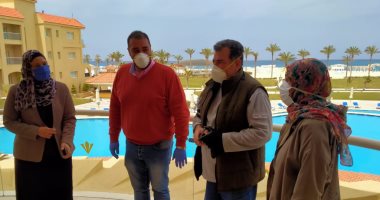 صور.. محافظة مطروح تتابع الإجراءات الوقائية بالمنشآت السياحية بالساحل الشمالي