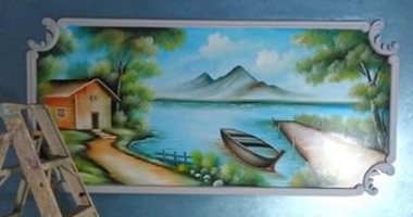 محمود طالب بالأزهر يشارك برسومات فنية تبرز موهبته