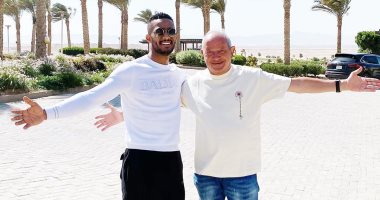 أبويا الروحى.. محمد رمضان مع نجيب ساويرس فى مدينة الجونة