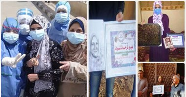 صور.. كتيبة حميات الجيش الأبيض بالمنوفية بعد شفاؤها من كورونا.. 4 ممرضات وفنى معمل يفاجأوا بالإصابة.. الممرضات: قضاء الله وسنواجهه من أجل بلدنا وسنعود للعمل ولن نهاب الموت.. ولن نترك ميدان المعركة مع الفيروس