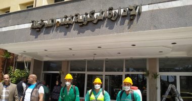 تعقيم السفن والأرصفة ميناء الاسكندرية وتطهير وفض الأسواق ببورسعيد والشرقية