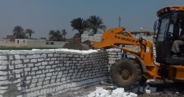 إزالة 35 حالة تعد على الأراضى الزراعية وأملاك الدولة ببنى سويف والمنيا