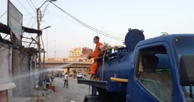 صور.. تعقيم منشآت وشوارع مدينة بنى سويف لمواجهة فيروس كورونا