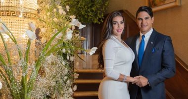 وسط الشموع والورود.. أبو هشيمة يحتفل بعقد قرانه على ياسمين صبرى بصور جديدة