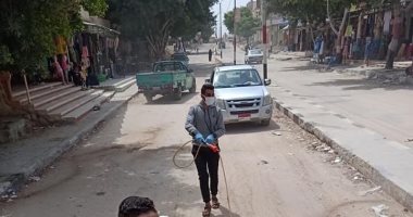 مركز شباب مدينة الشيخ زويد ينظم حملة تعقيم للشوارع 