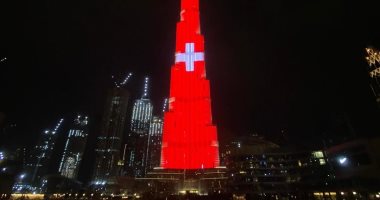 الإمارات تشكر سويسرا بإضاءة برج خليفة بعلمها