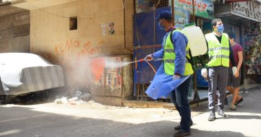 صور.. حملة النائب أبو العينين تهاجم كورونا فى جنوب الجيزة.. تطهير وتعقيم أكثر من 30 شارع بساقية مكى وجزيرة الذهب