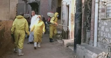 تعقيم المنشآت الطبية وقرى بنى سويف لمواجهة كورونا.. صور