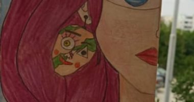 إيثار تشارك "صحافة مواطن" برسومات فنية تبرز موهبتها
