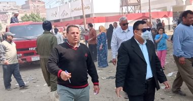 صور .. إغلاق سوق سمخراط بالبحيرة خلال حملة مكبرة لمواجهة فيروس كورونا  